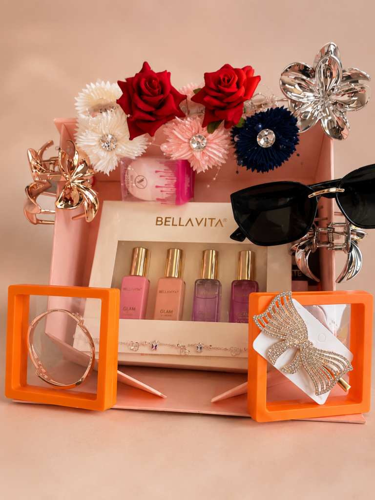 Feminine beauty gift box arrangement