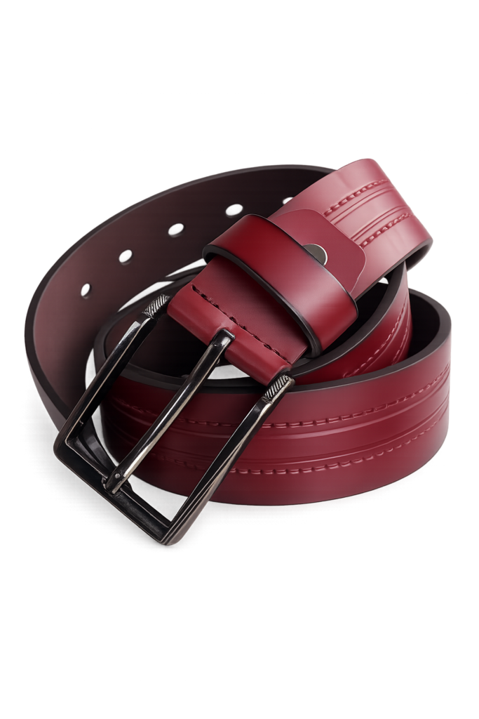 Classic Burgundy Formal Belt