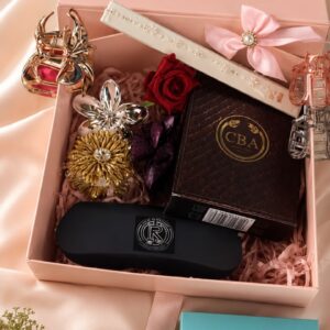 Pastel pink gift box with satin bow