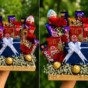 Premium Chocolate Gift Hamper with Roses & Surprise Gift Box